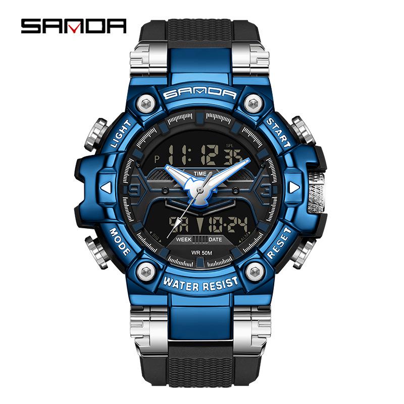 Sanda Men's Teen Sports Luminous Waterproof Multifunctional Outdoor Watch