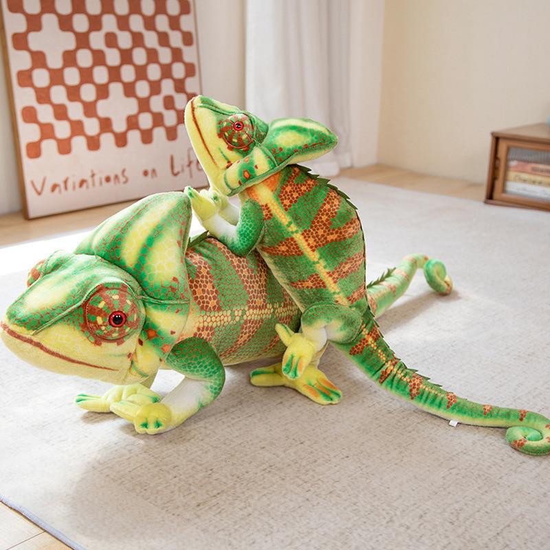 Realistic Plush Chameleon Stuffed Toy Large 80cm And 110cm Soft Pp Cotton