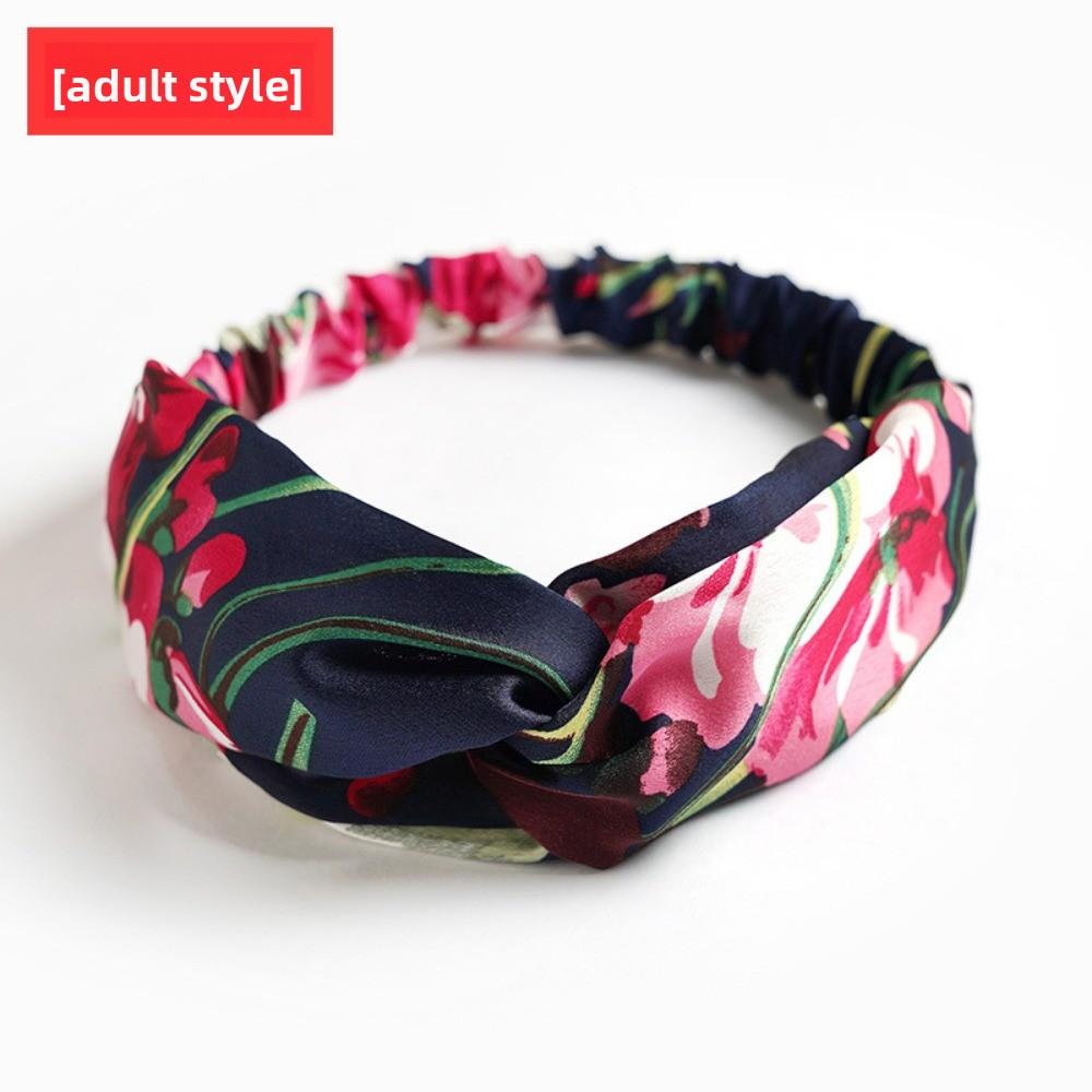Satin Elastic Crossed Headband Geranium Ladies Hair Accessories Girls Headband