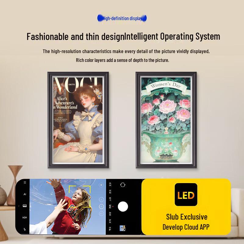 LUOBAOYI Smart Digital Art Frame & Advertising Display CN plug (adapter included)