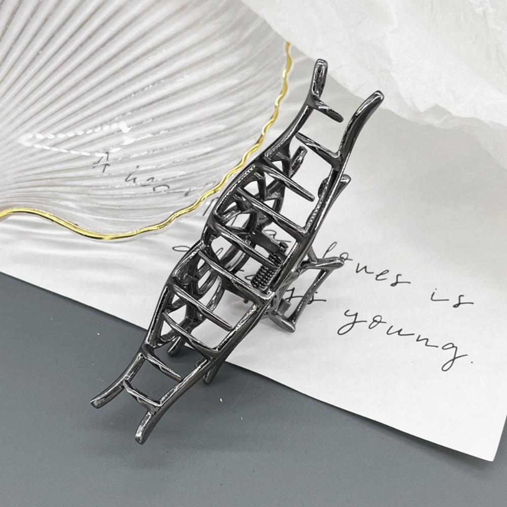 Hollow Spider Shark Clip Soild Color Metal Hair Clip Fashion Halloween Hair Claw  Daily