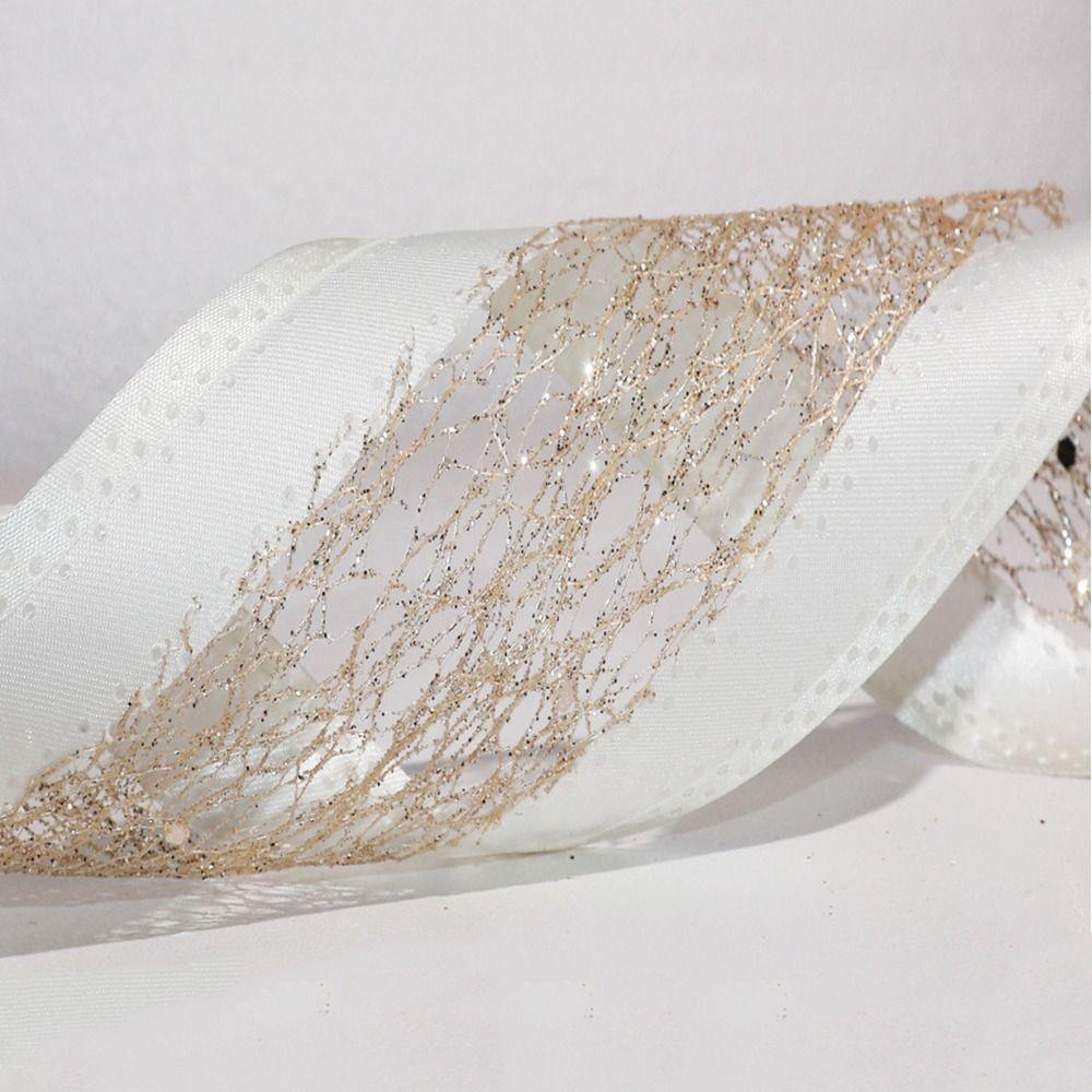 Bow Making Christmas Mesh Ribbon DIY Craft Christmas Wrapping Ribbon Xmas Tree Ribbon  Party Decor