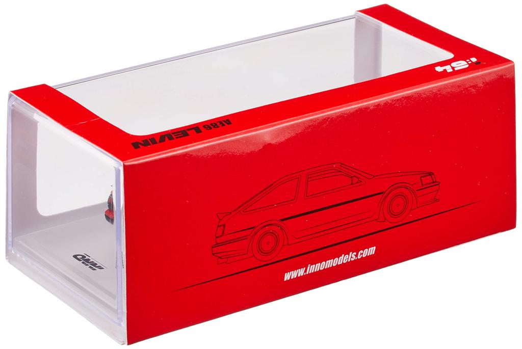 Inno Models 1/64 Toyota Corolla Levin AE86 Red/Black Replacement Wheel Set with Decals (Finished Model)