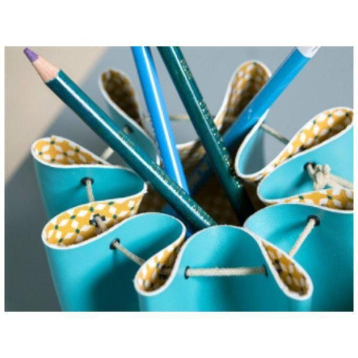 Coupon tissu Simili cuir - Bleu clair - 50 x 68 cm - ARTEMIO