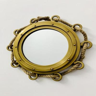 40.64 Cm Porthole Round Rope Porthole Aluminium Port Mirror Wall Hanging Ship Porthole Home Decorative
