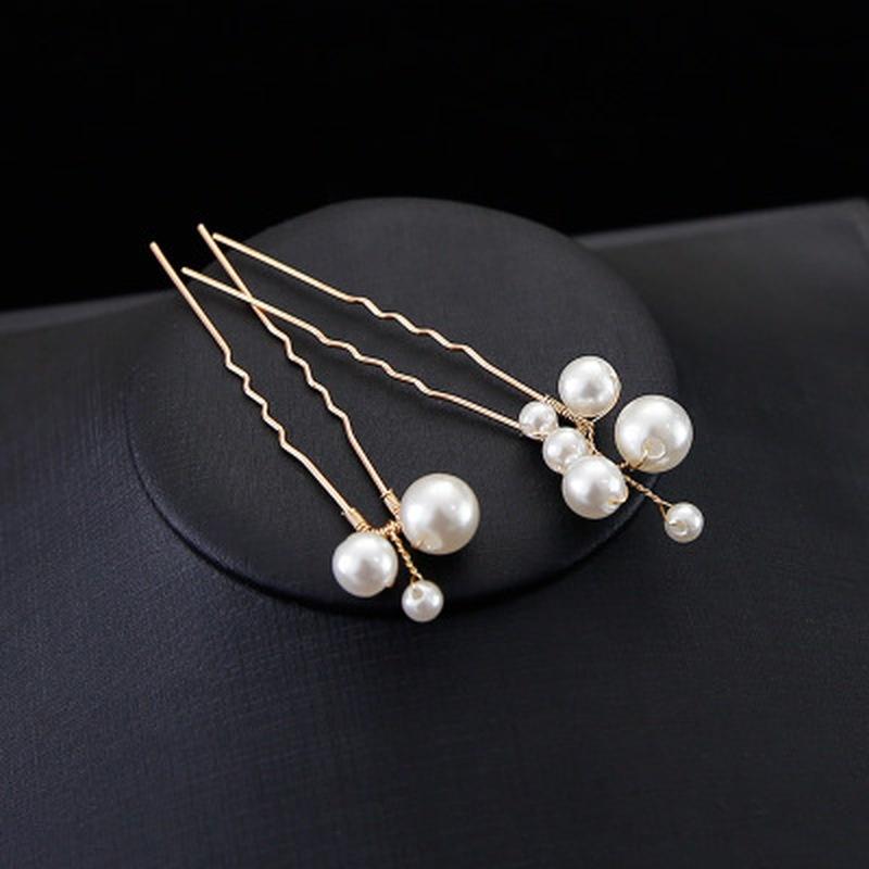 5PCS/Set Pearls Wedding Hair Comb Bridal Hair Pins Clips Women Hair Jewelry Accessories Headpieces