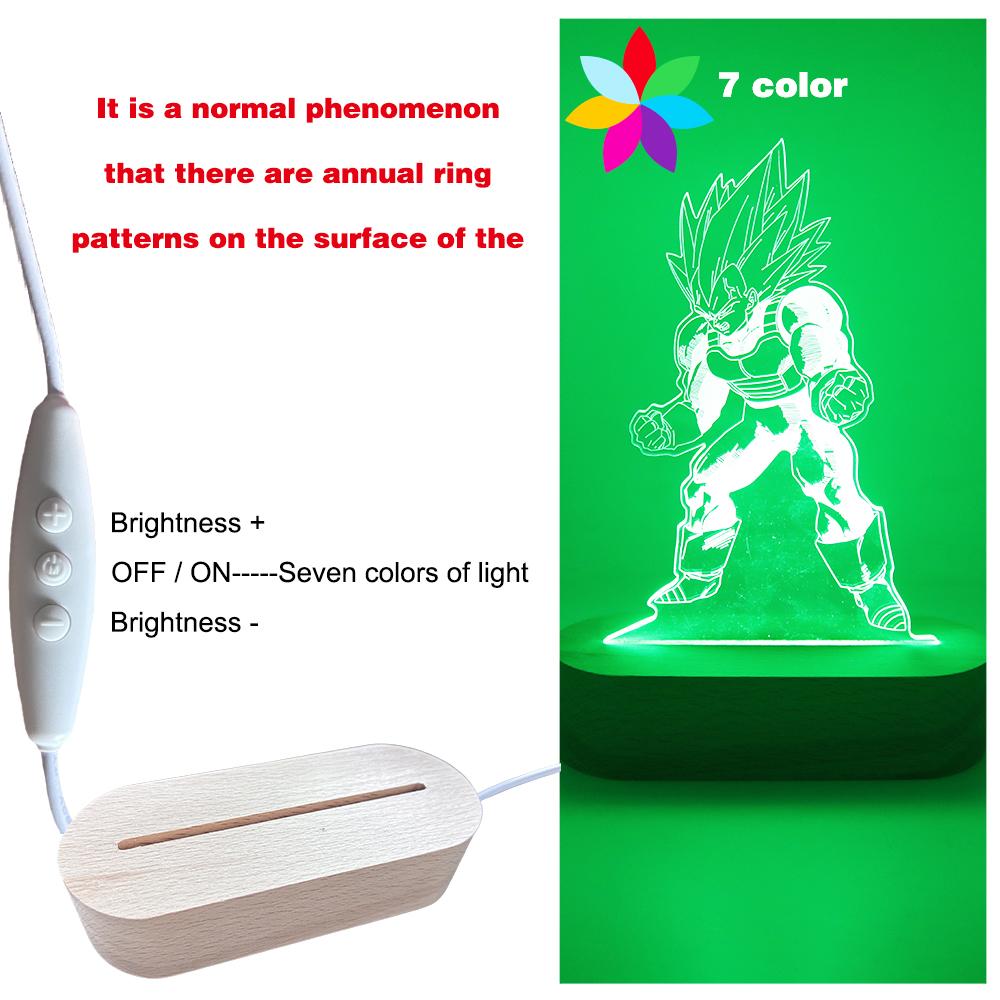 Gaming Room Lamp Anime Goku Night Light Luces Led Lights For Bedroom Home Decoration Usb Small Rgb Lighting Xmas Birthday Gifts Kid Friendly