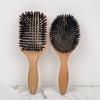 Professionele Vierkante Kussen Haarkam met Eikenhout en Varkenshaar voor Dik Haar Ontklitter Haarkam voor Thuis Salon Gebruik