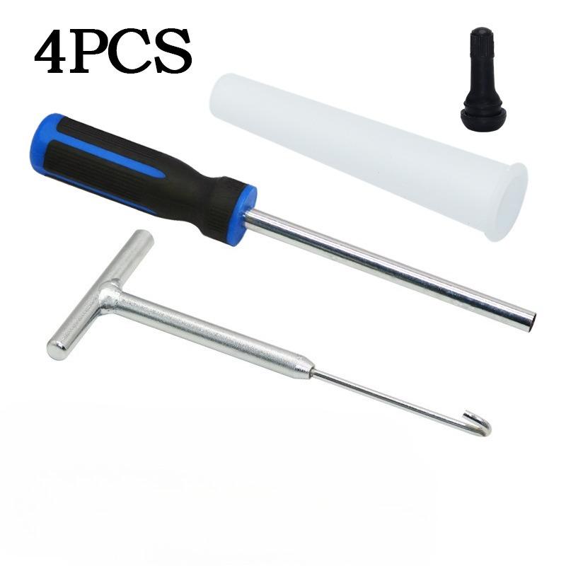 Car Tire Valve Stem Repair Tool Kit Auto Valve Core Remover Installer Tire Valve Nozzle Disassembly Maintenance Tools Set