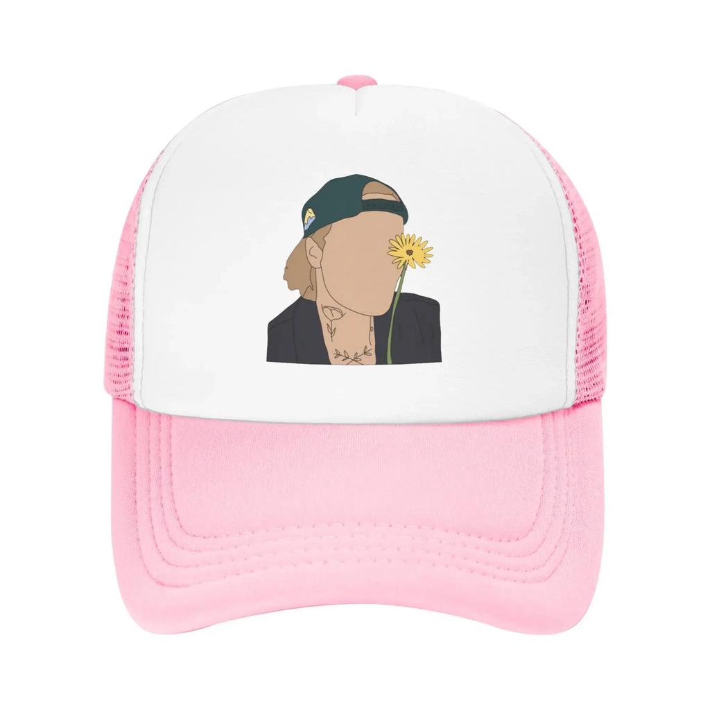 Handsome Bieber With Flower Make You Crazy Hiking Mesh Baseball Caps Women Men  Printing Female Beach Dad Hats Peaked Cap