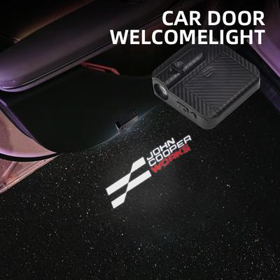 1/2 Piezas Nuevo Logo JCW Lámparas LED HD para Puerta de Coche Proyector Luces de Cortesía de Bienvenida Para Mini Cooper S ONE R59 R60 R56 R58 F56 Clubman czujm33