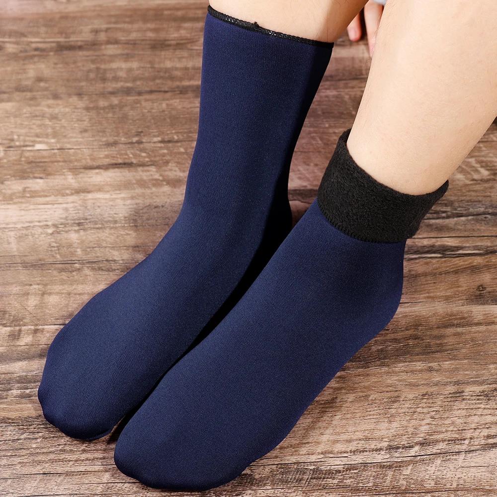 Winter Warm Women Soft Thicken Thermal Plush Socks Girls Solid Color Snow Boots Floor Home Sleeping Sock