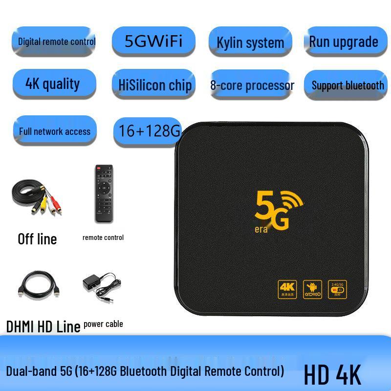 2025 TV Box for Seniors: 4K Network TV, 5G Casting, Movie & TV Player