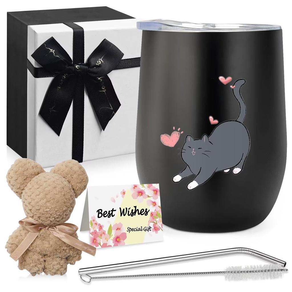 Cute Cat a Popular Gift for and Female Keeps Drinks Hot or Stylish and This Cat Tumbler Makes a Great Gift for Cat Perfect for or New Tumbler, Women,