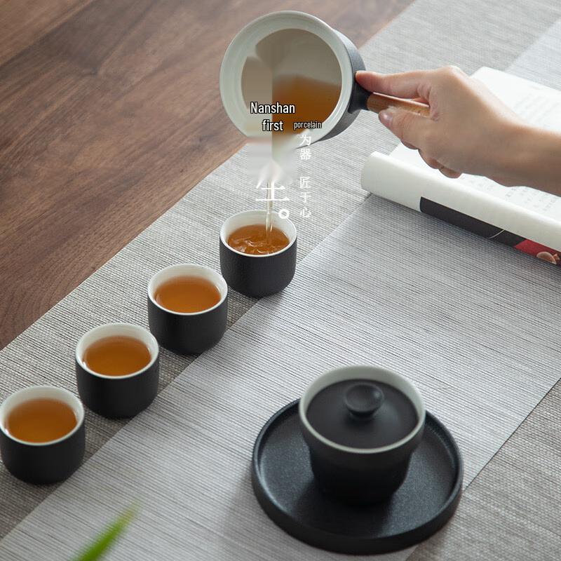 Mr. Nanshan Ceramic Gongfu Side-Handle Teapot with Filter