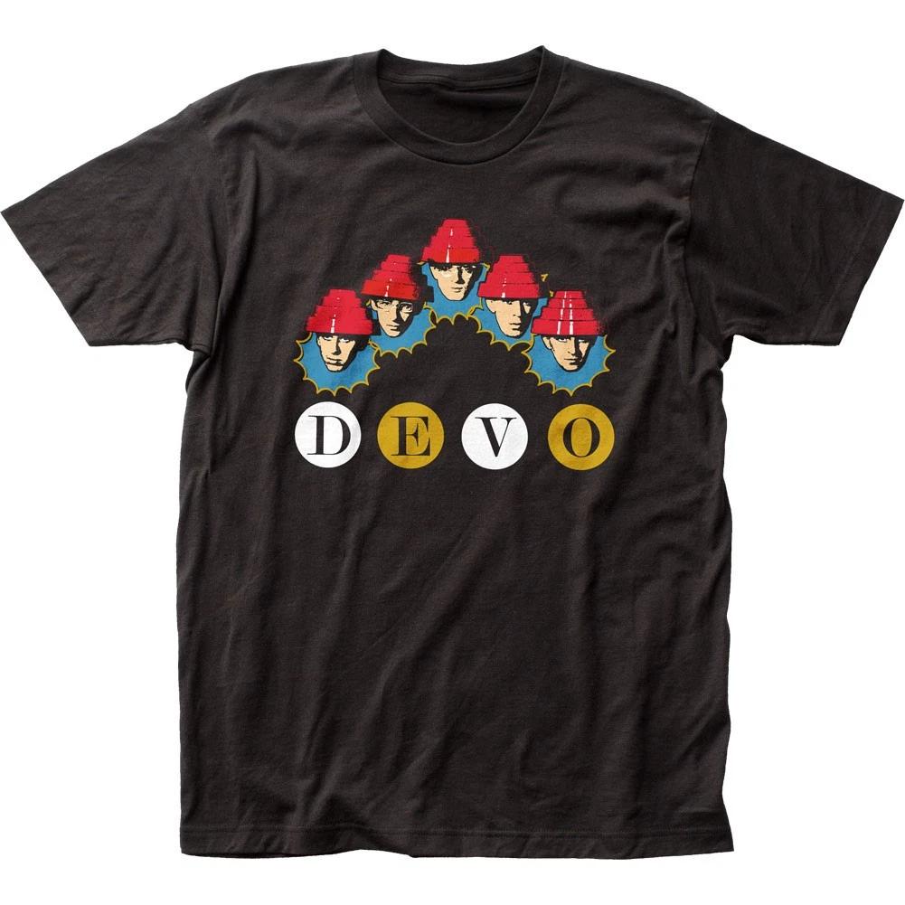 Devo Whip It Heads Мужская футболка Музыка Классический Концерт Рок-группа Футболка Новая Черная 3XL