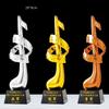 Customized Microphone Five-pointed Star Resin Trophy, Crystal Base Excellent Host Singing Talent Activity Competition Award, 1Pc