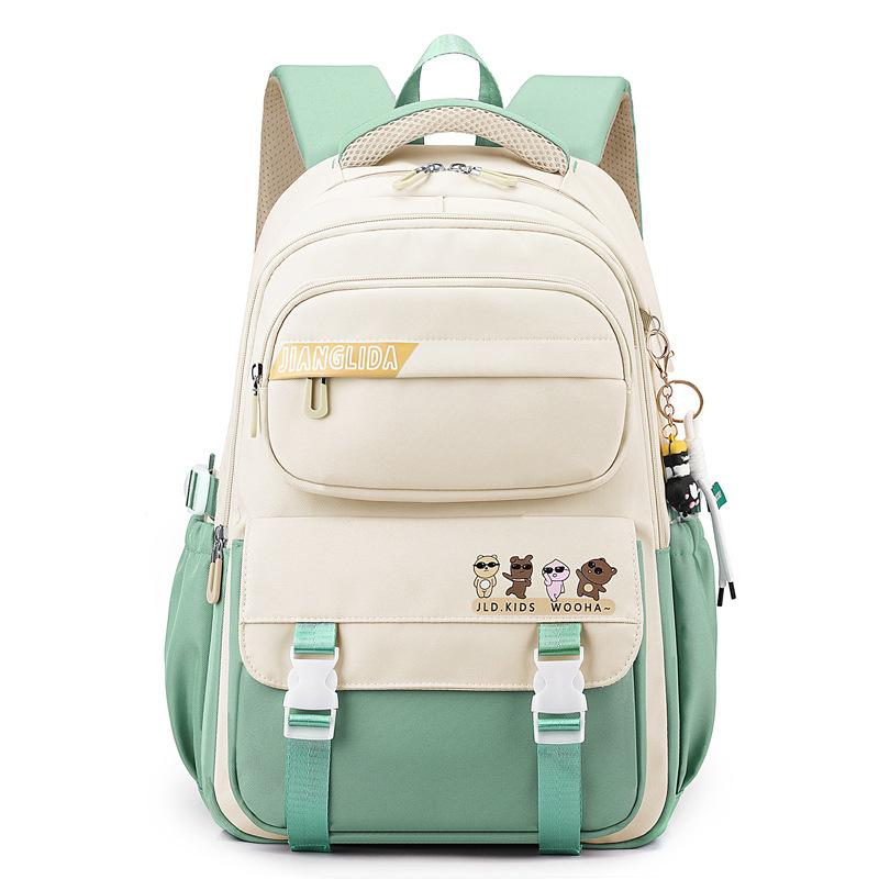 

Модный повседневный рюкзак для студентов Macaron, Оксфордский водонепроницаемый школьный рюкзак большой емкости для девочек-подростков, модная сумка для учащихся средней школы зелёный