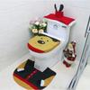 3pcs Set Christmas Elk Toilet Seat Cover Rug Set Decortions for Home Bathroom Ornament