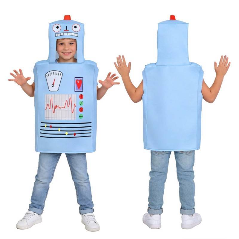 Roboter Cosplay Kostüm Für Kinder Aus Polyesterstoff Für Halloween Rollenspiele
