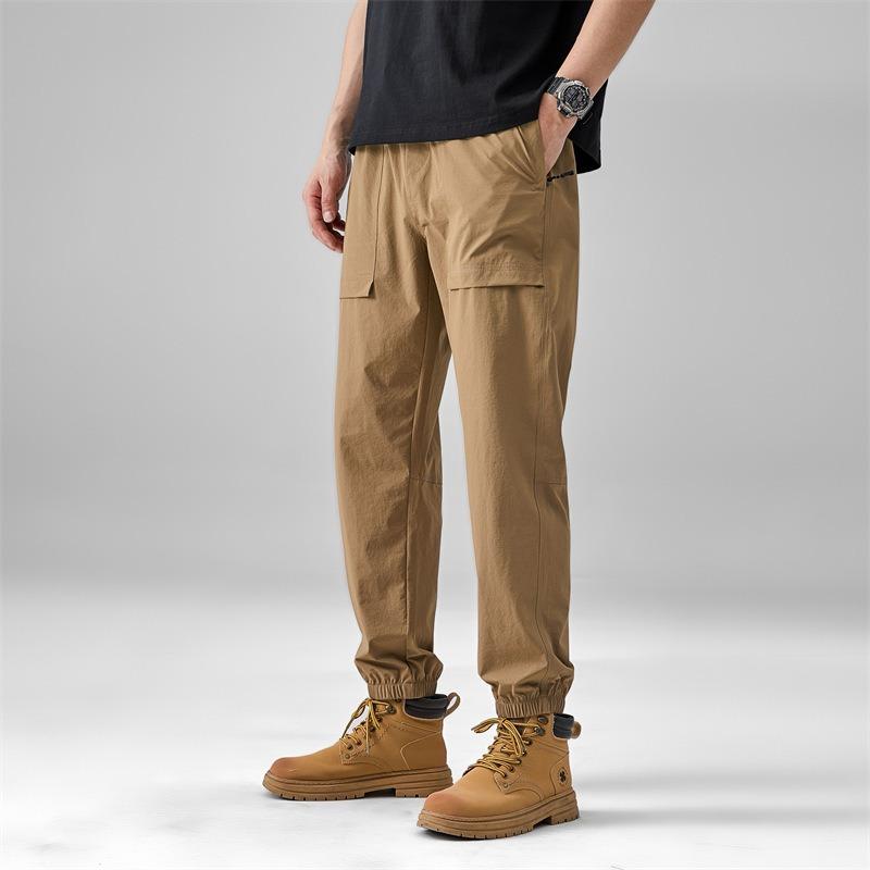 Summer Ice Silk Thin Section Outdoor Sports Work Pants Casual Drawstring Sports Pants Men S Casual Pants Clothing Work Pants Leisure Trouser