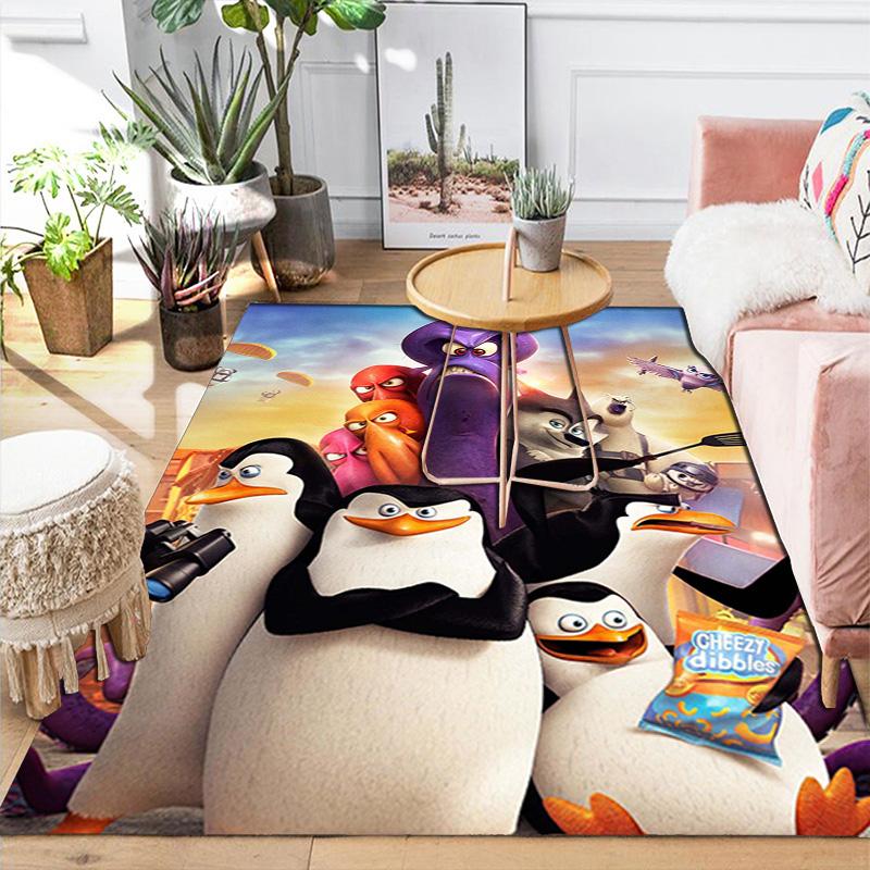 Brave penguin Rug Floor Mat for Living Room or Bedroom Soft and Comfortable Carpet a Gift for Birthday and Holiday.ZFF0913433