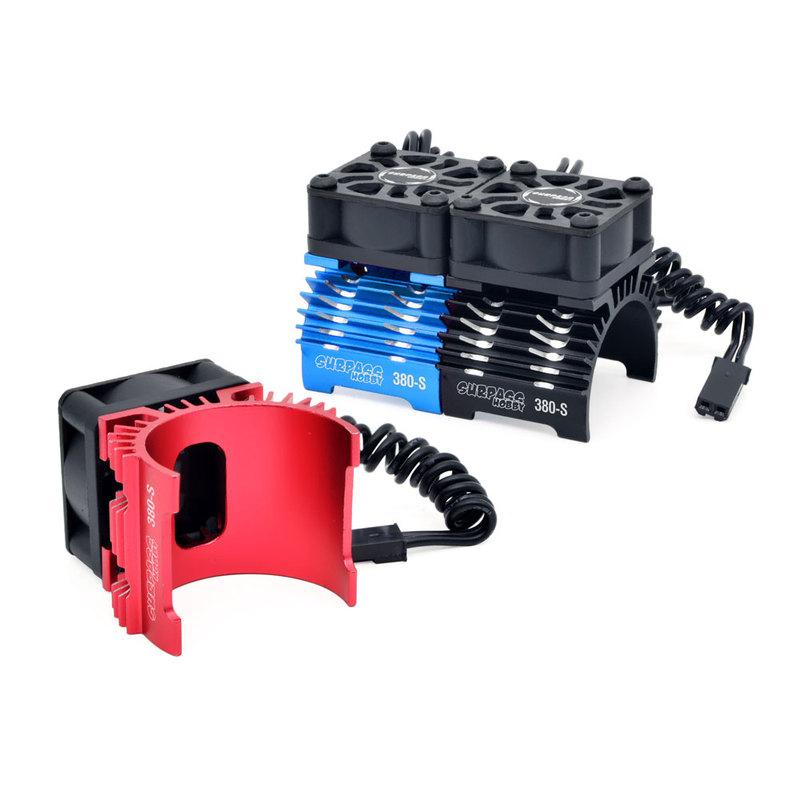 SURPASS HOBBY 28/29mm RC Motor Cooling Fan Metal Heat Sink Holder 8.4V 32000RPM for 1/8 1/10 1/12 RC Car Brushless Motor 380 390