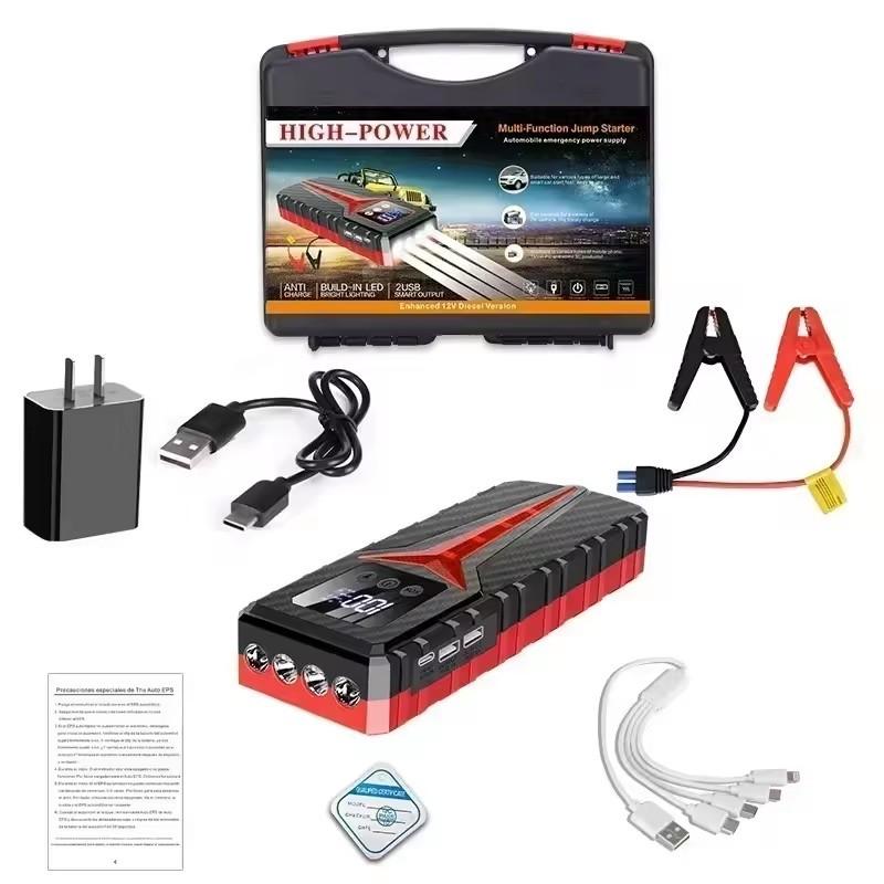 New 229800mAh Car Jump Starter Portable Power Bank Battery Starter 12V Gas and Diesel Vehicles Emergency Booster Assecories