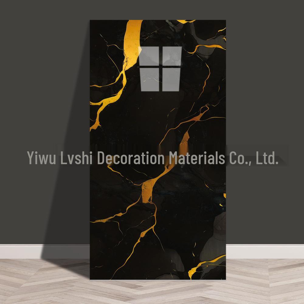 Waterproof Marble Imitation Tile Wall Sticker for Kitchen Renovation - Oil & Moisture Resistant, Self-Adhesive Decor.