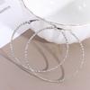 Fashion Geometrical Metal Big Circle Earrings Hoop Earrings Shiny Print Party Jewelry