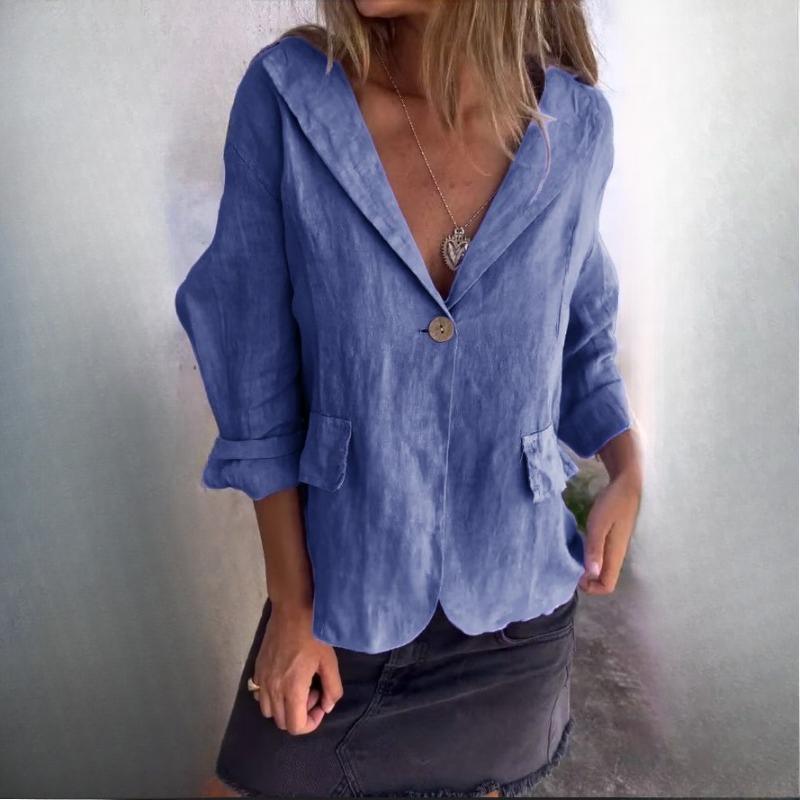 

Женские винтажные повседневные куртки и пальто с решетчатым принтом, осенне-зимние куртки-поло с длинными рукавами и воротником XXXXXL джинсовый синий