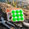Soft Fishing Bait Balls Floating Lure Soft Worm Shrimp Scented Fishing Bait for Freshwater Saltwater Fishing Tackle Set of 9