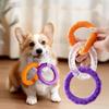 Interactive 3 Ring Tug Dog Toy for Small Medium Large Dogs - Chew Resistant TPR Teeth Cleaning Pet Supplies