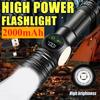High Power LED Flashlight USB Rechargeable Light Telescopic Zoom Torch Digital Display Tail Magnetic Working Emergency Lantern