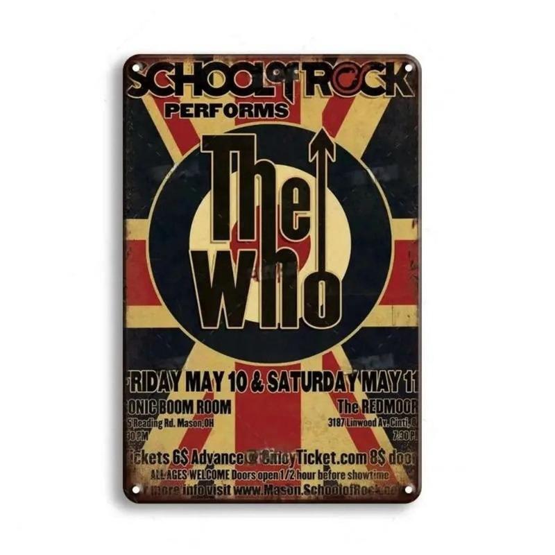 Retro Music Band Metal Tin Sign Wall Decor