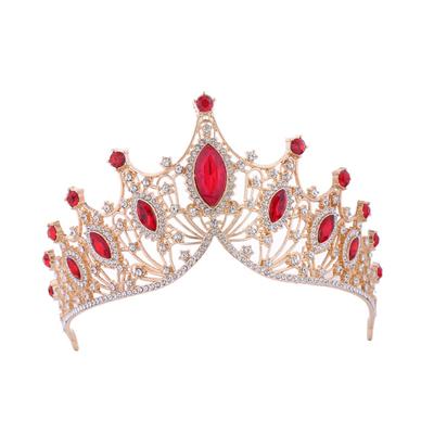 Corona da sposa fatta a mano con occhio di cavallo, grande fascia in cristallo, accessori per capelli updo da sposa, corona in lega