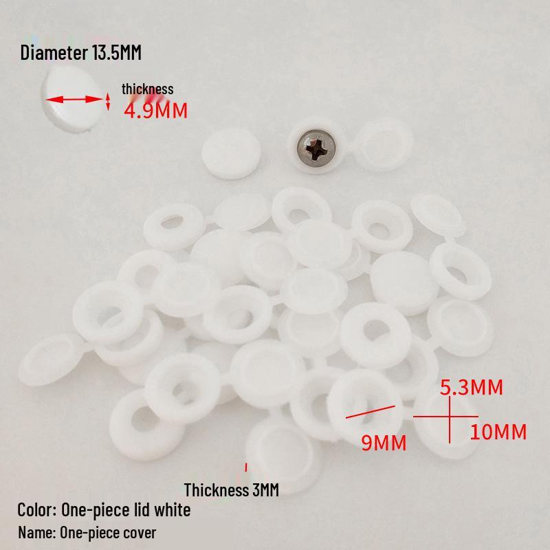 Decorative Plastic Screw Caps for Furniture and Wardrobes - Three-in-One Design