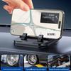 Dual Function Car Phone Holder and Number Plate: Adhesive Dashboard and Console Mount, Anti-Shake Universal Navigation Stand.
