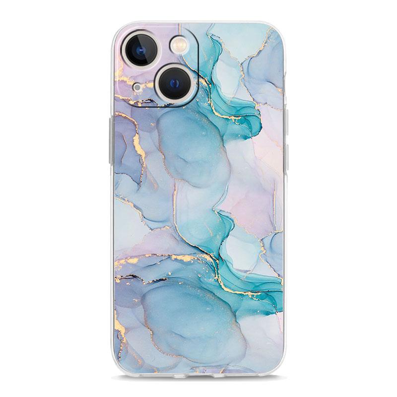 Capa de Celular Para iPhone 17 Capas iPhone Air 16 15 12 13 14 Pro Max 7 8 Plus 16Pro iPhone11 Capa Macia Mármore Aquarelado
