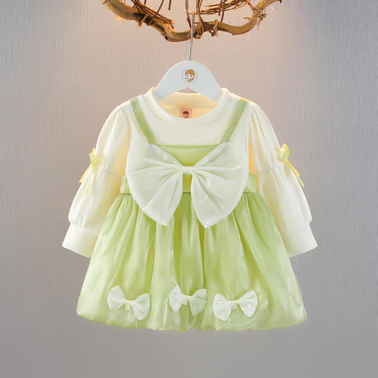 

2026 Girls Long-Sleeved Princess Dress - Spring/Autumn Style 66cm