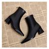 Fashion 2025Autumn Winter Pointed Toe Women Ankle Boots Fashion Back Zippers Shoes Thick Heel  Short Booties