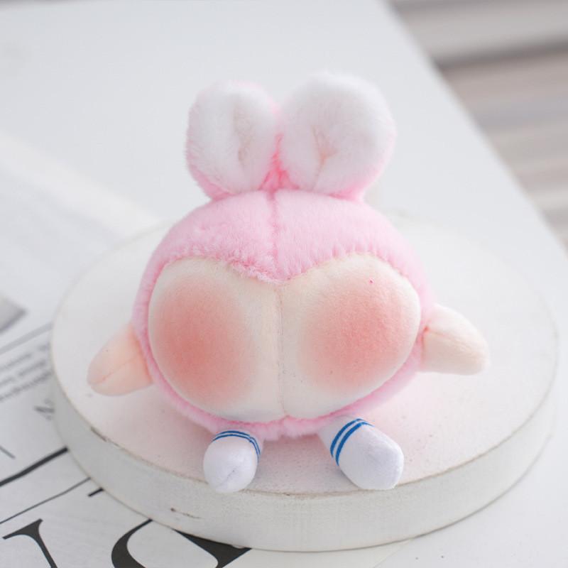 Adorable Peach Butt Bunny Plush Toy Cute Rabbit Keychain Accessory