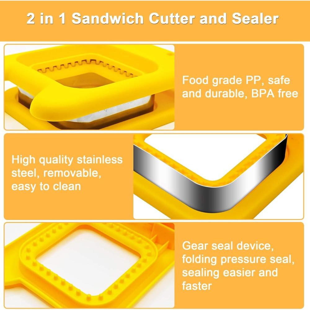 1 Stück Sandwichmaker Edelstahl Sandwichschneider Form für Kinder Frühstück Mehrere Formen Sandwichversiegler Sandwichwerkzeuge