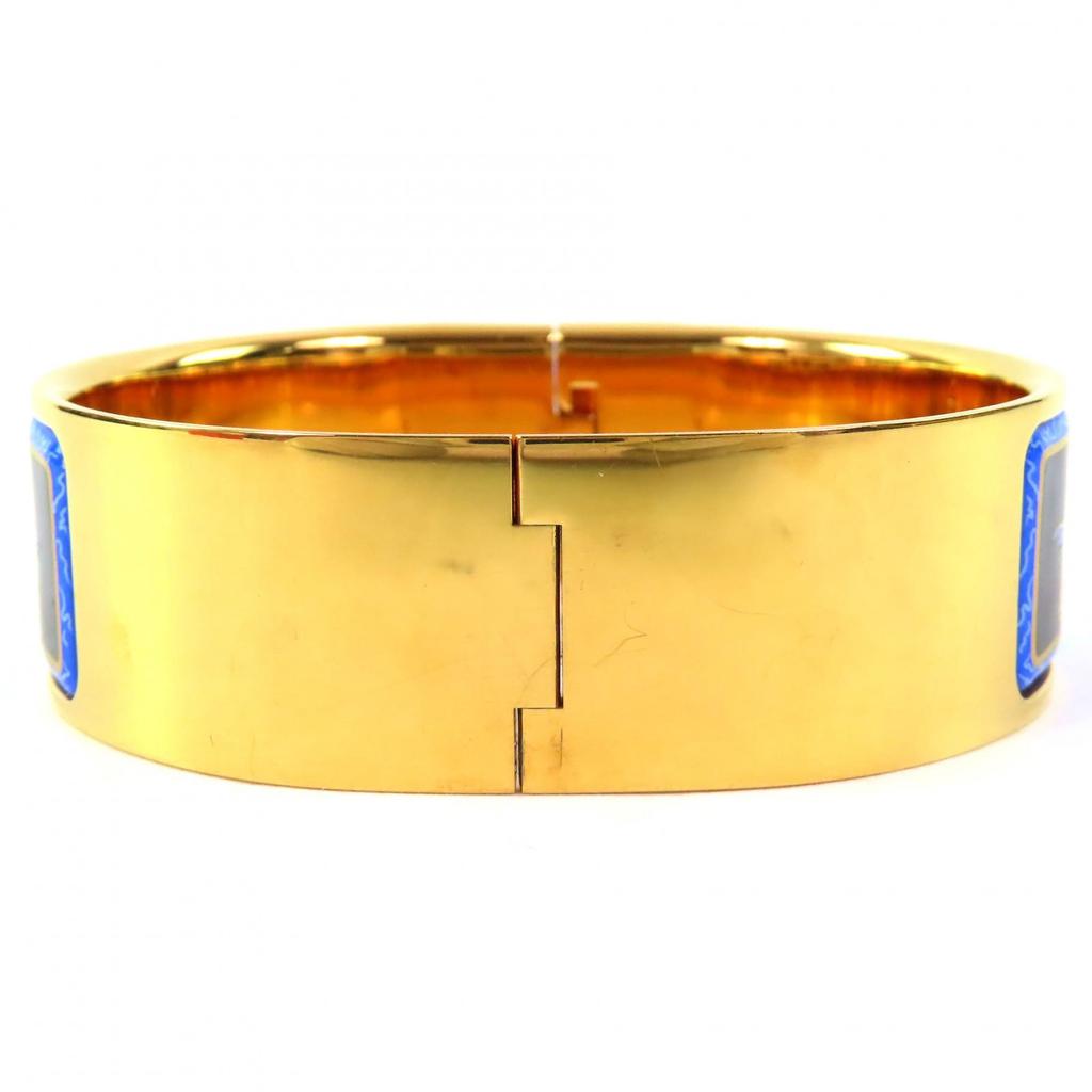 Great HERMES bracelet Location Enamel GM Fan pattern cloisonne bangle Women Used