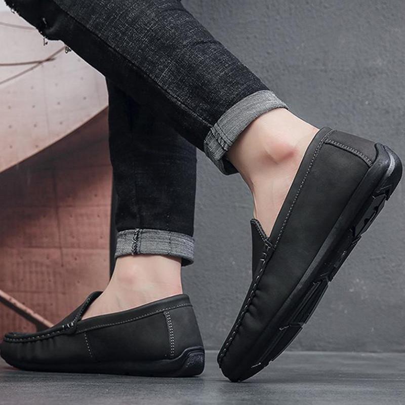 FashionFashion Men Casual Moccasins slip on Loafers Youth Boys Men Luxury Brand Moccasins outdoor breathable Shoes men moccains