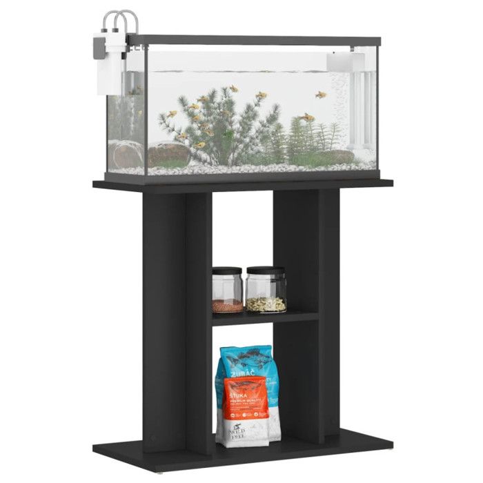 VidaXL Aquarium Stand Black 60x30x60 Cm Engineered Wood 833568