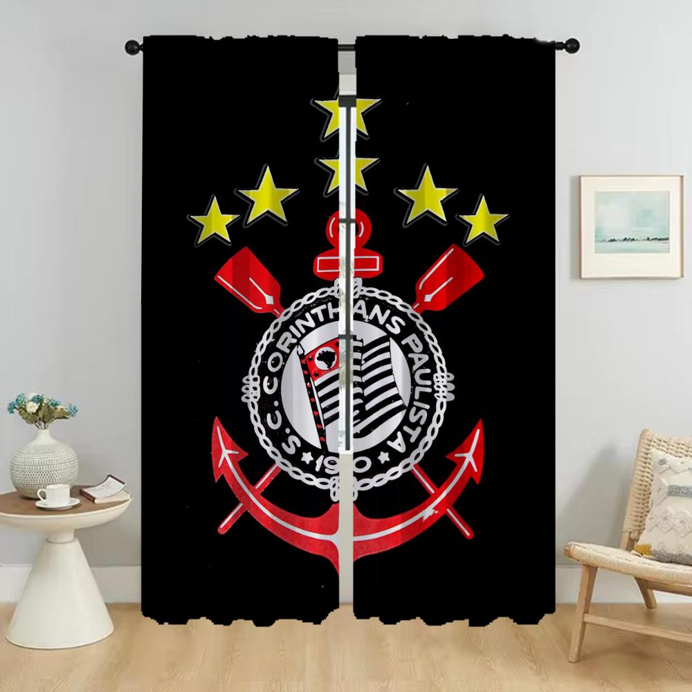 Corinthians Curtains for Living Room Curtain Kitchen Curtains 2 Pieces Tulle for Bedroom Partition Halloween Decoration Shades