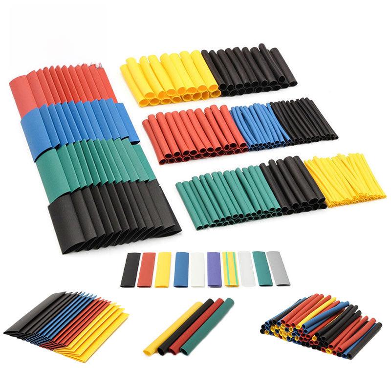 127/164/328 Piece Eco-Friendly Heat Shrink Tubing Set in Bag - Multi-Color Options