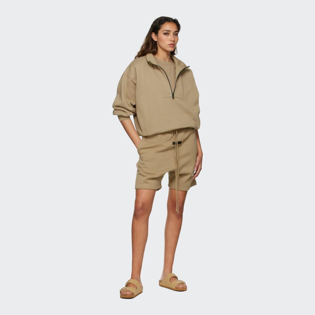 Fear of God Essentials Fleece Shorts With Mini Logo SS22 Unisex Shorts Oak-Brown FOG-SS22-400