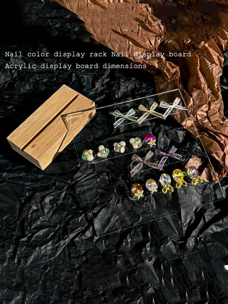 Nail Art Display Board False Nail Tips Sample Acrylic L Practice Board Fingernail Polish Stands Showing Manicure Tool